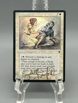 Combat Medic Mtg Fallen Empires Magic the Gathering Auto Signed Liz Danforth - Image 1