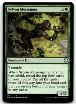 MTG Sylvan Messenger U Commander: Kaldheim 75 LP - Image 1
