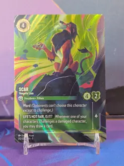 Scar Vengeful Lion Enchanted EN5 212/204 Disney Lorcana Shimmering Skies - Image 1