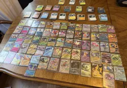 Large RARE Pokemon card lot TCG English, SLEEVED Lugia graded some full art - Image 1