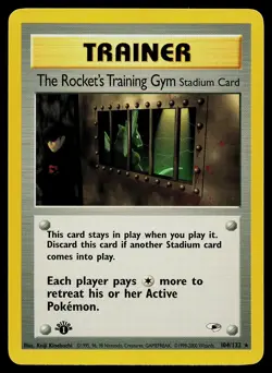 Pokemon Card - The Rocket's Training Gym Gym Heroes 104/132 1st Edition Rare - Image 1