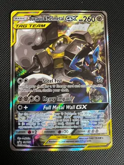 Lucario & Melmetal GX SM192 Tag Team Black Star Promo Card English Pokemon - Image 3