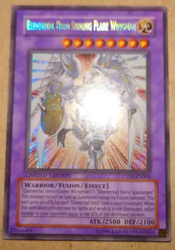 Elemental HERO Shining Flare Wingman CT03-EN004 YuGiOh Card LIMITED EDITION - Image 1