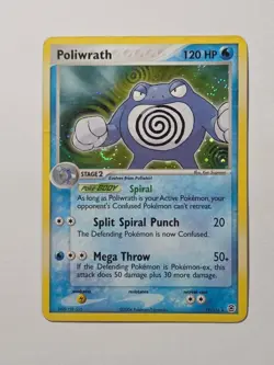 Poliwrath 11/112 EX Fire Red & Leaf Green Holo Pokemon Card - Played - Image 1