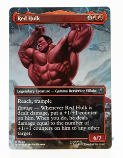 Red Hulk Marvel Super Heroes 0329 Uncommon Foil Borderless MTG NM - Image 1