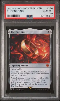 2023 MTG TALES OF MIDDLE-EARTH #246 THE ONE RING PSA 10 - Image 1