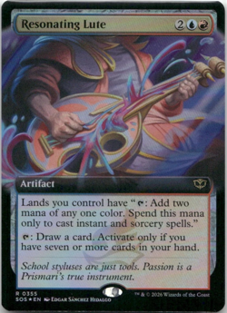 MTG Resonating Lute - Foil - Extended Art, NM-Mint, English Secrets of Strixhave - Image 1