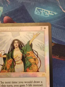 MTG Words Of Worship FOIL Onslaught LP Rebecca Guay - Image 4