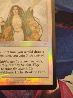 MTG Words Of Worship FOIL Onslaught LP Rebecca Guay - Image 5