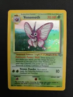 Pokemon TCG Jungle Venomoth Holo Rare Card 13/64 MP Condition - Image 2
