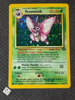 Venomoth 13/64 - Jungle Unlimited Holo Rare Pokemon TCG LP - Image 1