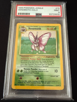 PSA 9 Venomoth 13/64 Jungle Unlimited Holo Rare Pokemon TCG - Image 1