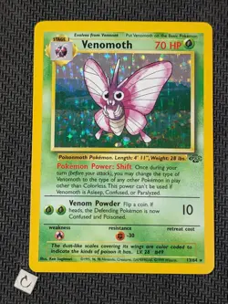 Venomoth 13/64 - Jungle Unlimited Holo Rare Pokemon TCG MP - Image 1