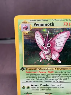 Pokemon TCG 1st Edition Venomoth 13/64 Jungle Holo Rare 1999 VTG WOTC - Image 2