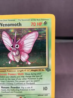 Pokemon TCG 1st Edition Venomoth 13/64 Jungle Holo Rare 1999 VTG WOTC - Image 3