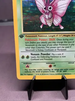 Pokemon TCG 1st Edition Venomoth 13/64 Jungle Holo Rare 1999 VTG WOTC - Image 5