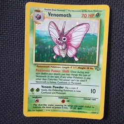 Venomoth 13/64 LP Holo Jungle Rare Pokemon TCG Card 1999 - Image 1