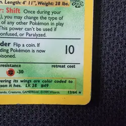 Venomoth 13/64 LP Holo Jungle Rare Pokemon TCG Card 1999 - Image 2