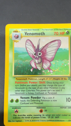 POKEMON TCG VENOMOTH 13/64 JUNGLE RARE HOLO VERY GOOD CONDITION NO PLAY - Image 2