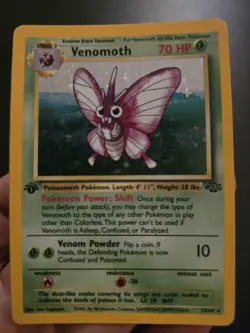 Pokemon TCG Venomoth Jungle 13/64 Holo 1st Edition Holo Rare Mp Condition - Image 5