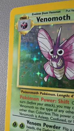 Pokemon TCG Venomoth 13/64 Jungle Holo Rare Unlimited 1999 WOTC - MP - Image 3