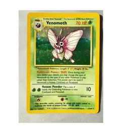 Pokemon TCG Jungle Venomoth 13/64 Holo Rare 70 HP English Stage 1 Unlimited - Image 1