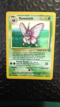 Pokemon TCG Venomoth Jungle 13/64 Holo Unlimited Holo Rare - Image 1