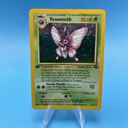 Pokemon TCG Venomoth Jungle Holo Card 13/64 1st edition Rare 1999 Edition LP+ - Image 1