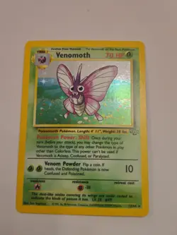 Pokemon TCG Venomoth Jungle Holo Card 13/64 Unlimited Rare, LP Condition - Image 1