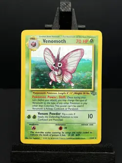 Pokemon TCG Venomoth Jungle Holo Card 13/64 Unlimited Rare, MP Condition - Image 1