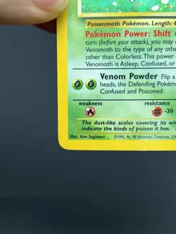 Pokemon TCG Venomoth Jungle Holo Card 13/64 Unlimited Rare, MP Condition - Image 4