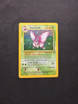 Venomoth 13/64 Jungle Holo Rare Vintage 1999 WOTC Pokemon TCG Card - Image 1