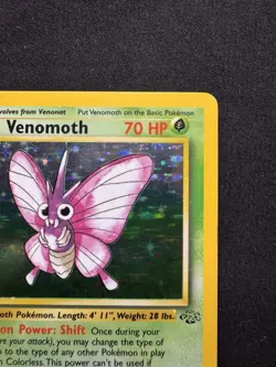 Venomoth 13/64 Jungle Holo Rare Vintage 1999 WOTC Pokemon TCG Card - Image 3