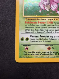 Venomoth 13/64 Jungle Holo Rare Vintage 1999 WOTC Pokemon TCG Card - Image 4