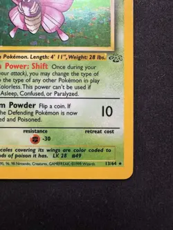 Venomoth 13/64 Jungle Holo Rare Vintage 1999 WOTC Pokemon TCG Card - Image 5