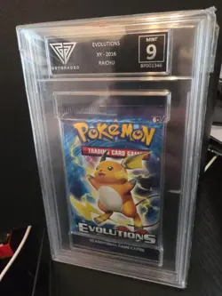 Pokemon TCG XY Evolutions Booster Pack Factory Sealed Riachu Getgraded 9 - Image 1