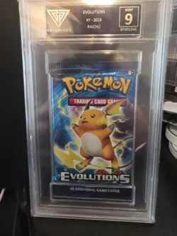Pokemon TCG XY Evolutions Booster Pack Factory Sealed Riachu Getgraded 9 - Image 2
