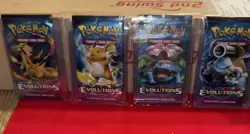 Pokemon XY Evolutions Booster Pack Art Set (4) All Covers Factory Sealed - Image 2