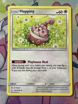 Pokemon Card Happiny Unbroken Bonds Uncommon 161/214 Near Mint - Image 1