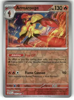 Armarouge 015/091 Reverse Holo Paldean Fates Pokemon TCG - Image 1