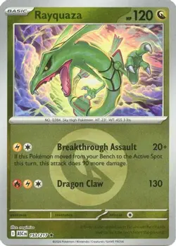 Rayquaza (Energy Symbol Pattern) 153/217 Rare Ascended Heroes Reverse Holo NM - Image 1