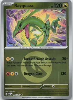 Rayquaza (Energy Symbol Pattern) 153/217 Ascended Heroes Pokemon Reverse Holo NM - Image 1
