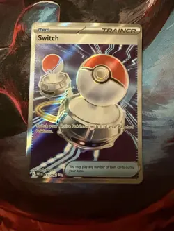 Pokemon TCG Switch Trainer Full Art Pokemon 123/094 Phantasmal Flames NM - Image 1
