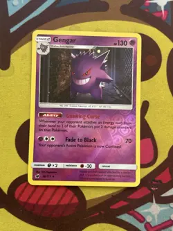Pokemon Gengar 38/111 - Reverse Holo Rare - SM Crimson Invasion - Excellent - Image 1