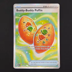 Pokemon TCG Card Buddy-Buddy Poffin 167/132 Mega Evolution Full Art - NM - Image 1