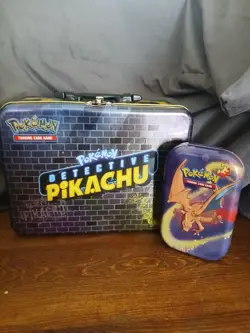 Pokemon Detective Pikachu Collector's Lunch Box Tin With Card Case - Image 1