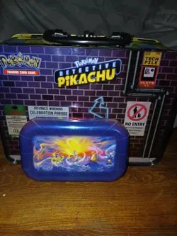 Pokemon Detective Pikachu Collector's Lunch Box Tin With Card Case - Image 2