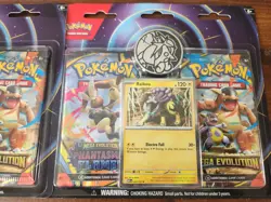 Pokemon TCG Mega Evolution & Phantasmal Flames 2‑Pack Blister – Raikou Coin New - Image 3
