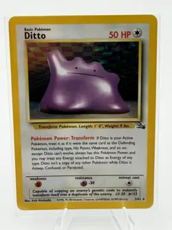 Ditto Holo 3/62 – Fossil – 1999 Pokemon (LP/NM) - Image 1