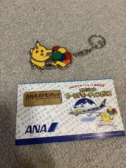 ANA Pokemon Gold Boarding Pass Mew Pikachu - Image 1